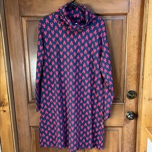 NWT NANTUCKET KIDS Navy and Red Turtleneck Lobster Print Dress